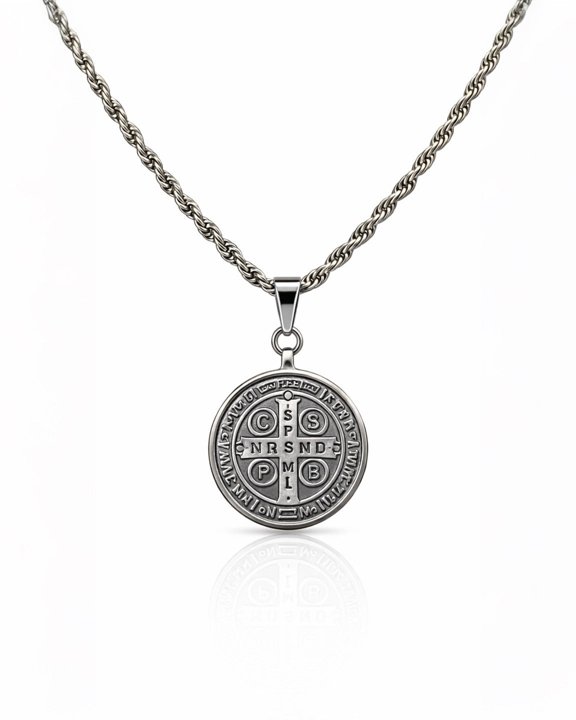 SELLO SAGRADO IMPERIAL SILVER | CADENA + DIJE Acero 316L Inoxidable