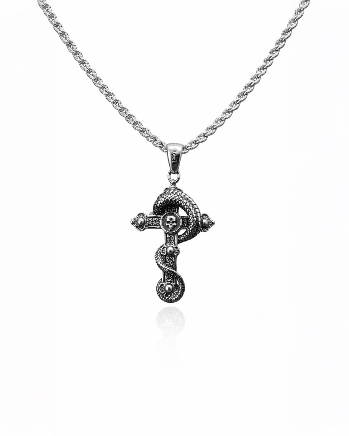 CADENA SERPIENTE IMPERIAL SILVER | CADENA + DIJE Acero 316L Inoxidable