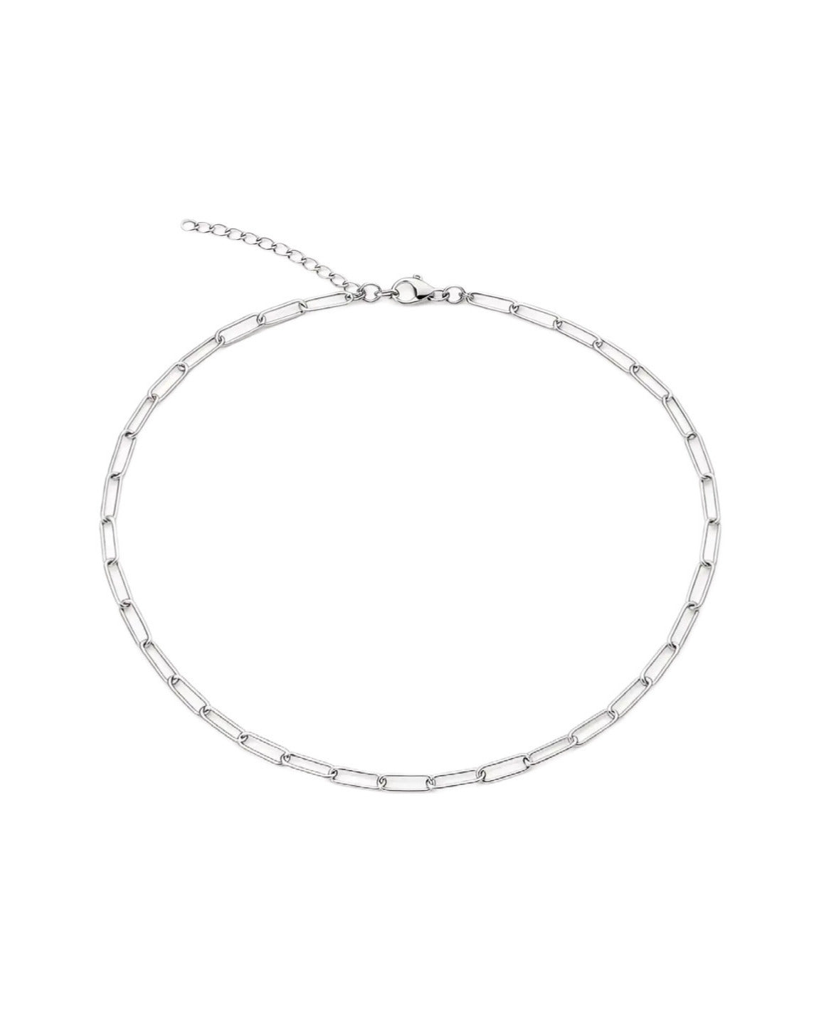 CADENA PAPERCLIP LINEAL SILVER | Acero 316L Inoxidable