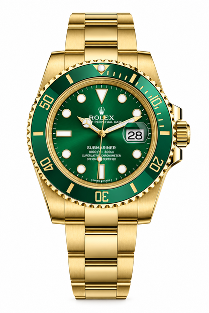 SUBMARINER GREEN & GOLD | FULL GOLD