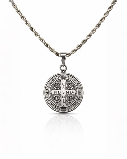 SANTO LEGADO DIAMOND SILVER | CADENA + DIJE Acero 316L Inoxidable