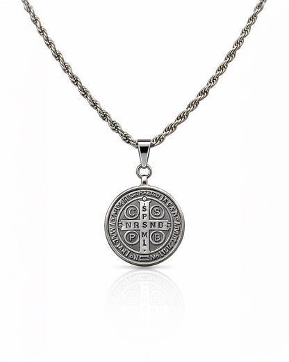 SELLO SAGRADO IMPERIAL SILVER | CADENA + DIJE Acero 316L Inoxidable