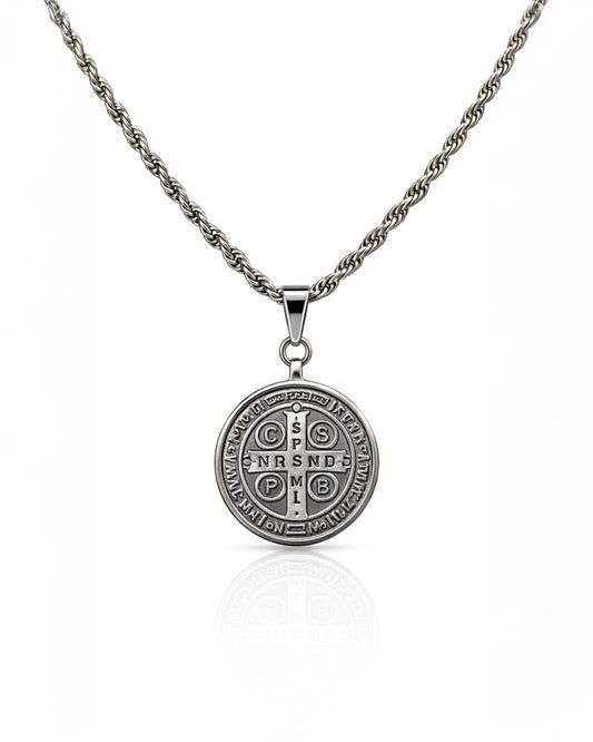 SELLO SAGRADO IMPERIAL SILVER | CADENA + DIJE Acero 316L Inoxidable