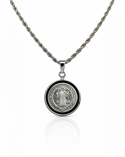 SELLO SAGRADO IMPERIAL SILVER | CADENA + DIJE Acero 316L Inoxidable