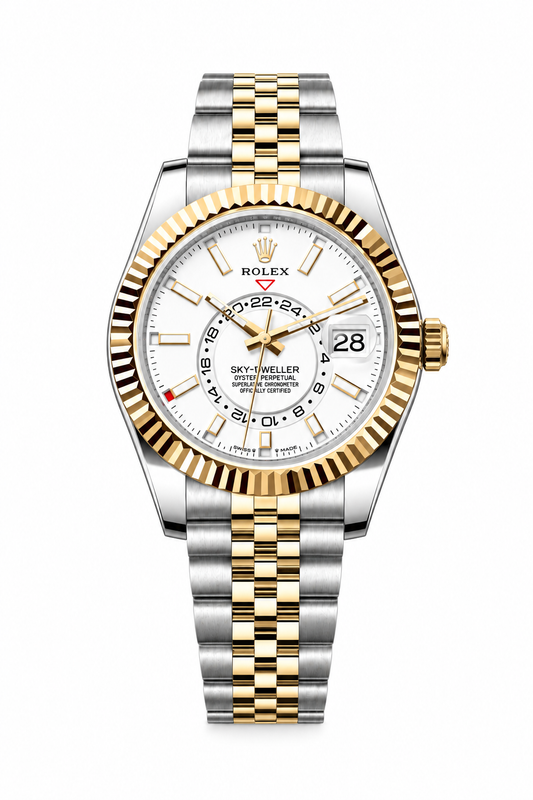 SKY-DWELLER WHITE DIAL TWO-TONE