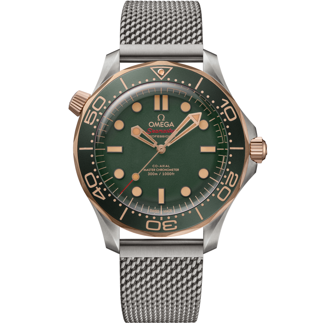 OMEGA SEAMASTER DIVER 300M GREEN BRONZE GOLD