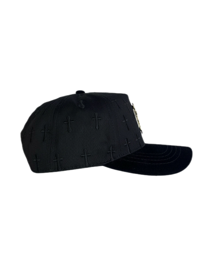 GORRA CRUZ BLACK/GOLD | Snapback Visera Semicurva