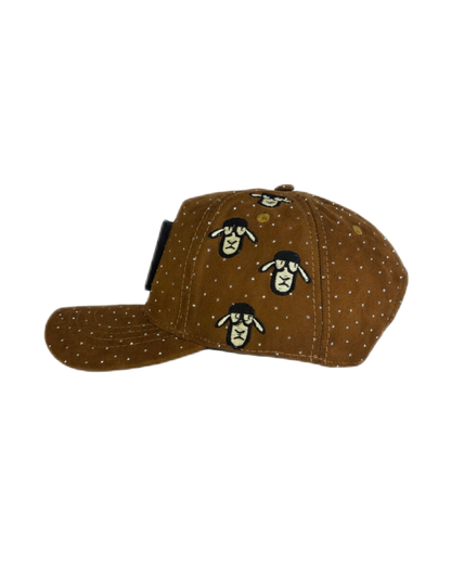 GORRA LA OVEJA NEGRA CAFE | Snapback Visera Semicurva