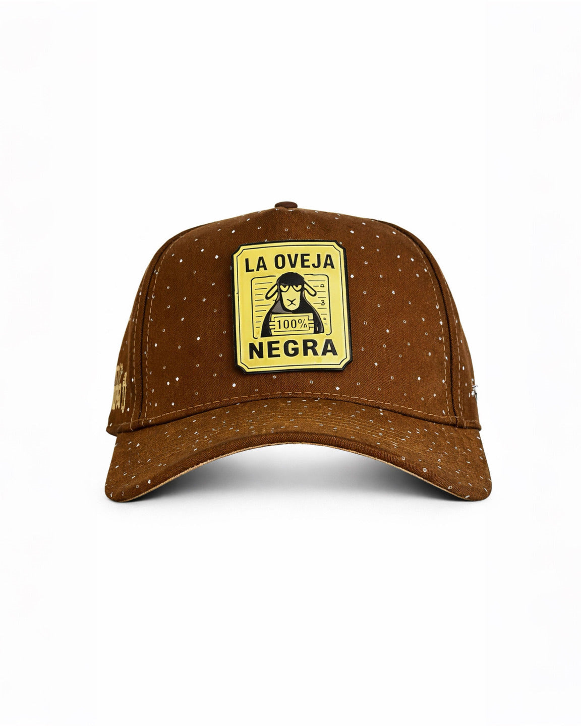 GORRA LA OVEJA NEGRA CAFE | Snapback Visera Semicurva