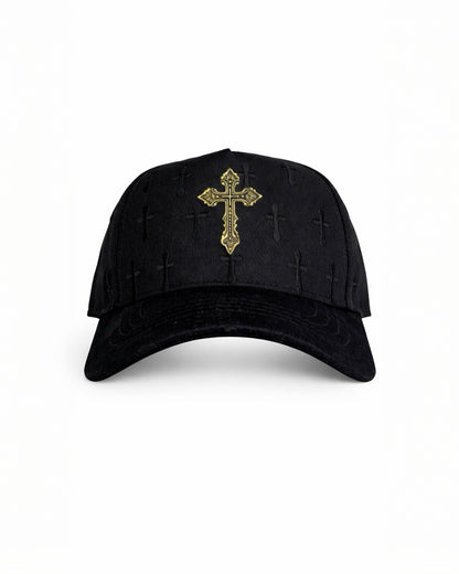 GORRA CRUZ BLACK/GOLD | Snapback Visera Semicurva