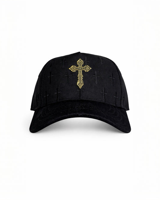 GORRA CRUZ BLACK/GOLD | Snapback Visera Semicurva