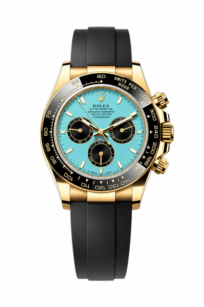 DAYTONA TIFFANY BLUE GOLD OYSTERFLEX