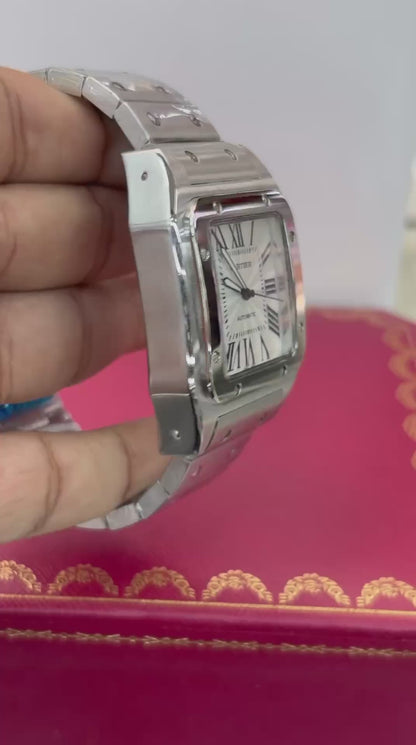 SANTOS STEEL-WHITE DIAL